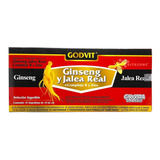 Ginseng Royal Jelly 10 Ampolletas De 10 Ml Godvit Jalea Real