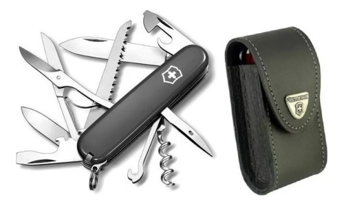 Cortaplumas Victorinox Huntsman Negro 15 Usos 1.3713 + Funda