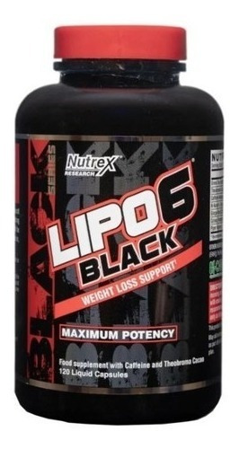 Nutrex Quemador De Grasa Máximum Potency Lipo6 Black 120 Cáp