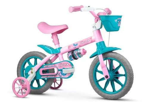 Bicicleta Infantil Nathor Charm Aro 12 Crianças Com Rodinhas