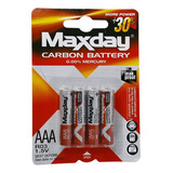 X4 Pilas Baterías Aaa Carbón Cilíndricas Blíster 1.5v Ro3