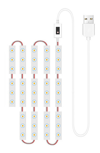 Cadena De Lámpara 1,5 M Usb Baño Tira Con Cable Espejo Luz