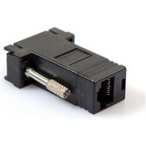 Par De Adaptador Extensor Vga Femea Via Cabo Rede Rj45