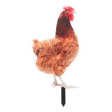 Estatua De Tarjeta Garden Chicken Sign Con Forma De Gallina