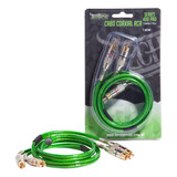 Cabo Rca 1 Metro Technoise Verde Cobre Conector Ouro Sq