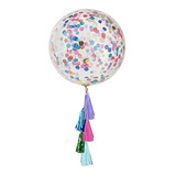 Globo Payaso Transparente #36 Confeti Multicolor Bolsa 1 Pza