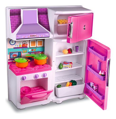 Cozinha Grande Max Top Kitchen Comidas Infantil Faz De Conta Cor Max Top Kitchen Rosa