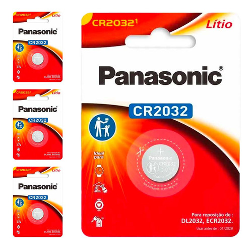 4 Baterias Cr2032 Panasonic