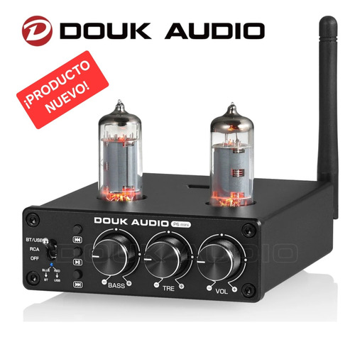 Preamplificador Receptor Bluetooth Douk Audio Bulbos