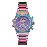 Reloj Orginal Marca Guess Para Dama Color De La Correa Morado Color Del Bisel Morado Color Del Fondo Morado