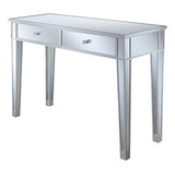 Conceptos Prácticos Gold Coast Mirrored Desk Vanity Silvermi