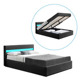 Cama Ks Led Almacenamiento Y Bocinas Bluetooth Bossa Galaxy