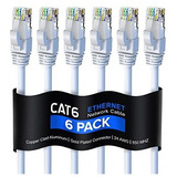 Cable Ethernet Maximm Cat 6 De 12 Pies (paquete De 6), Lan