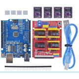 Kit Tarjeta Shield Cnc + 4 Drivers Drv8825+arduino Uno+cable