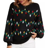 Jersey Navideño Holgado Sweet Lantern Para Mujer