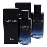 Paquete Christian Dior Sauvage Parfum 200ml Caballero 2 Pzas