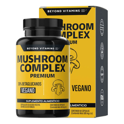 Mushroom Complex Premium Con Hongos Adaptógenos - Melena de Leon - Nootrópico Natural - Concentración - Vitaminas Mujer \u002F Hombre - 60 Capsulas | MercadoLibre