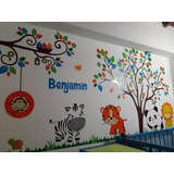 Adhesivos Infantiles Para Bebes / Safari /jungla Decoracion