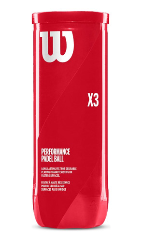 Pelota Padel Wilson Performance Paddle Profesional Tarro X3 