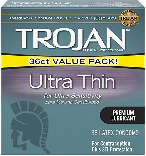 Preservativos Trojan De Sensibilidad Ultradelgado, Lubricado