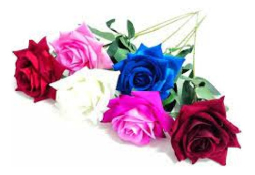 Pack 10 Rosas Artificiales Detalles Finos Elegantes 44cm 