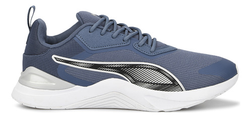 Zapatillas Running Puma Infusion Hombre En Azul Y Blanco