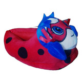 Pantuflas De Lady Bug Color Rojo Para Niñas