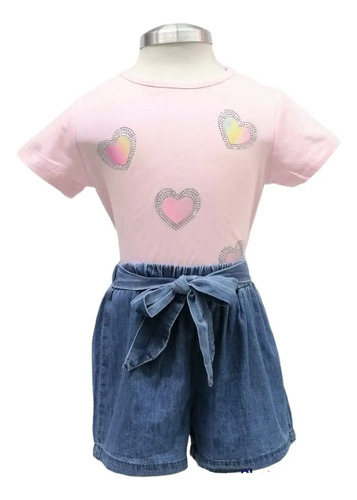 Conjunto Niña Playera Short Yimai 2277