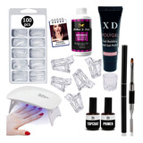 Kit Polygel Poligel Alongamento De Unhas Dappen + Manual