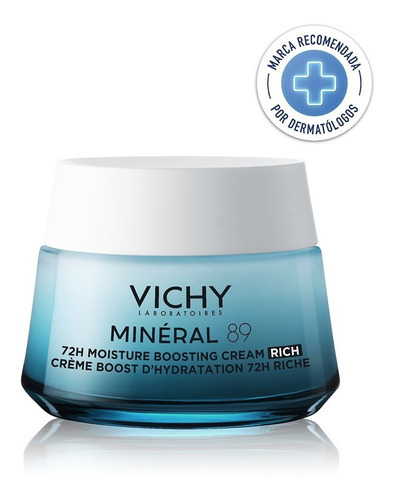 Vichy Mineral 89 Crema Boost Hidratación Piel Seca X50 Ml