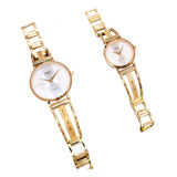 Pareja De Relojes Qyq Esqueleto Pulso Acero Originales