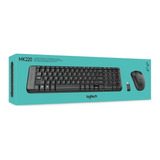 Kit De Teclado E Mouse Sem Fio Logitech Mk220