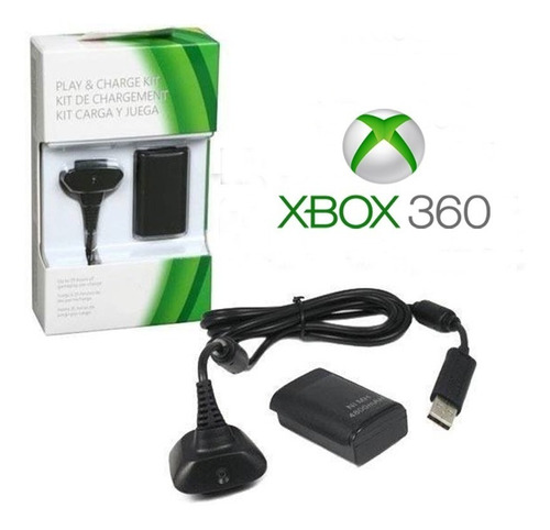 Kit Carga Y Juega Xbox 360 + Horas 4800 Mah Envio Gratis!!