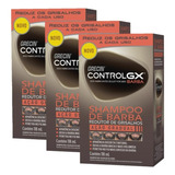 Kit 3 Grecin Control Gx Shampoo Barba Reduz Grisalhos 118ml