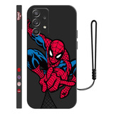 Funda De Silicona Para Samsung Diseño De Spiderman + Correas