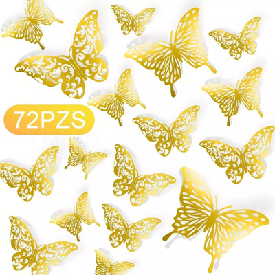 72pcs 3D Vinilos Decoración Mariposas Ventana Halloween para Pared y Refrigerador Película de Privacidad MURAMAUDI | MercadoLibre