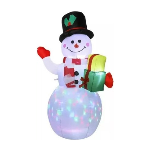 Navidad Nieve Mono Multicolor Led Inflable De 1,5 M, 150 Cm