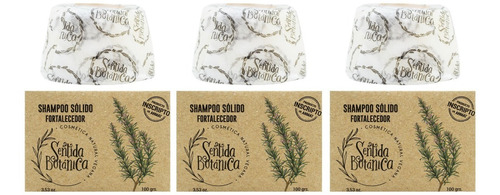 Sentida Botánica Kit X3 Shampoo Solido Fortalecedor Vegano