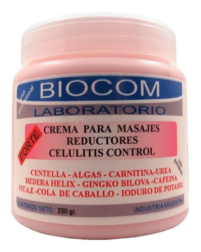 Crema Masajes Reductores Celulitis Forte X 250 Gr - Biocom