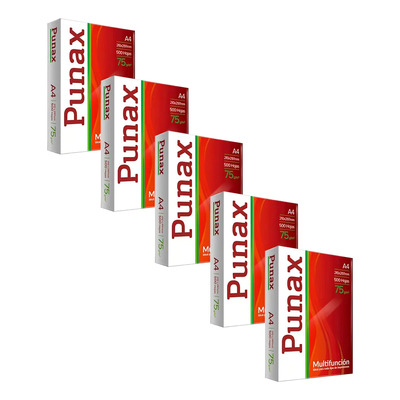 Punax A4 obra de 500 hojas de 75g color blanco de 5 unidades por pack Impresora | MercadoLibre