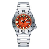 Reloj Steeldive Monster Orange,nh36,diver 200m,seiko,orient
