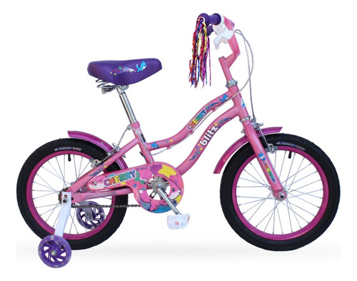 Bicicleta Infantil Blitz Cherry R16 Morada 4-6 Años