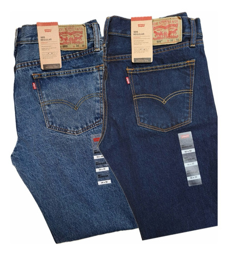 Lote 2 Pantalones Levis Para Hombre 505 Regular A Elegir