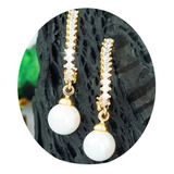 Aretes Pendientes Oro 18k Moderno Fiesta Dama Elegante Fino