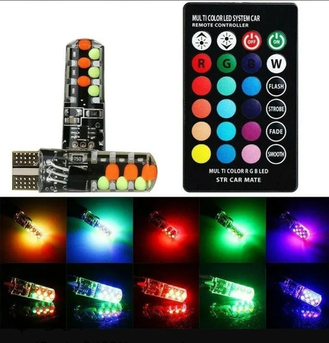 Piojitos T10 Rgb Con Control Auto Y Moto