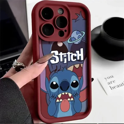 Funda De Teléfono De Silicona Suave Stitch For iPhone 14 15