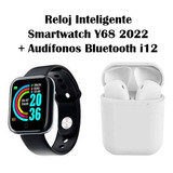 Reloj Inteligente Smartwatch Y68 Mas Audífonos Bluetooth I12