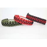 X3 Elegantes Pulseras Paracord B502 Tejida Detalles Rombo