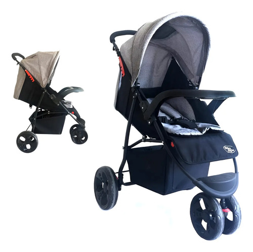 Carrinho De Passeio Para Bebe Urban Rodas Grande Baby Style