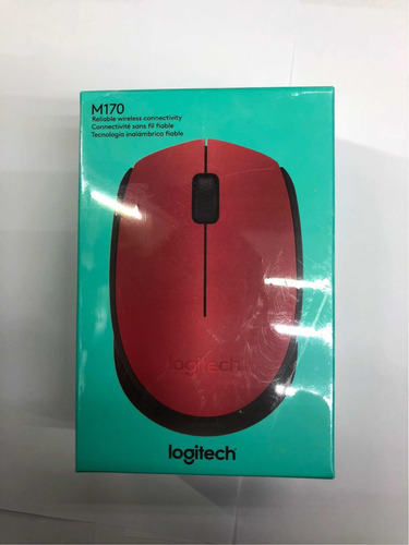 Mouse Inalámbrico Usb Marca Logitech Rojo Mod. M170
